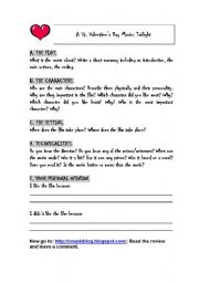 English worksheet: Watching a movie