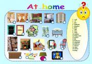 English Worksheet: At home 