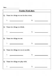 English worksheet: A worksheet about enviornment