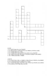 English Worksheet: Fruit and Veggies Crossword Puzzle