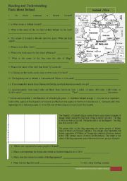 English Worksheet: IRELAND: Reading comprehension.