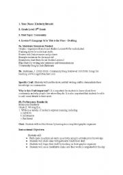 English worksheet: Language Arts Community Lesson