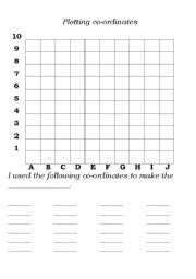 English worksheet: Plotting Co-ordinates