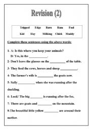 English Worksheet: revision 2