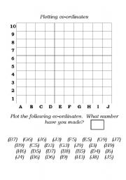 English worksheet: Plotting co-orinates 2