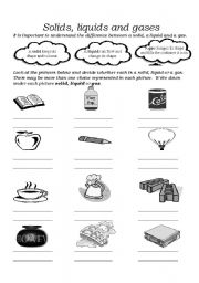 Solids, liquids and gases