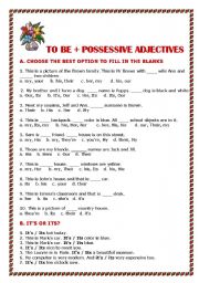 TO BE + POSSESSIVE ADJECTIVES
