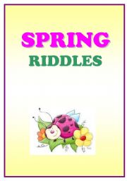 SPRING RIDDLES - elementary riddles and picture cards