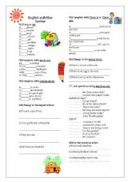 English Worksheet: English review