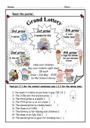 English Worksheet: Reading a Poster