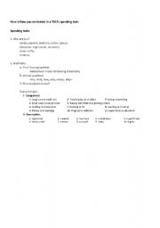 English worksheet: TOEFL speaking task