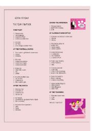 English Worksheet: The Pink Panther - The Movie