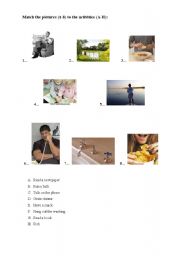 English worksheet: Free time activities