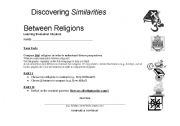 English Worksheet: Discovering Similarities between Religions