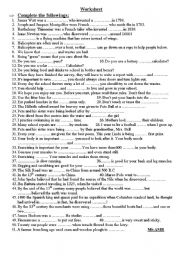 English Worksheet: Use your mind