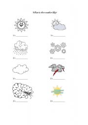 English worksheet: Whats the weather like?