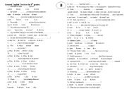 English Worksheet: multiple choice test