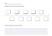 English worksheet: Timeline Past , present and future tenses