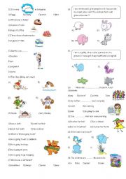 English Worksheet: my last exam part2