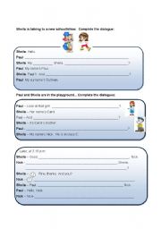 English Worksheet: Mini Dialogues