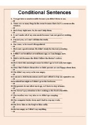 English Worksheet: Conditional sentences