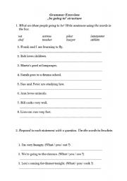 English Worksheet: be going to 