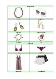 English worksheet: picture dictionary clothes part 4 (4)