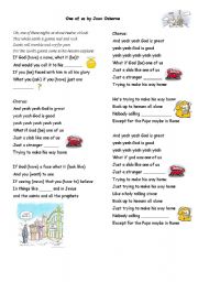 English Worksheet: conditional 2 Song activity (One of us by Joan Osborne)