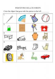 English worksheet: Perceiving Relationships