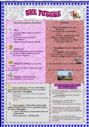 English Worksheet: FUTURE TENSES: will, going to, f.perfect and continuous FCE PRACTICE