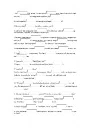 English Worksheet: Practise Mixed Tenses