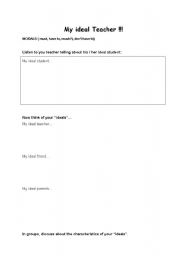 English worksheet: My ideal teacher