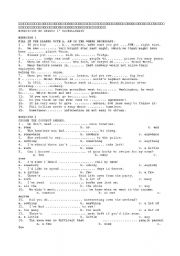 English Worksheet: 1st bachiller grammar