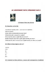 English Worksheet: Film ; An inconvenient truth  by Al Gore