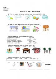 6TH GRADE II. TERM I. WRITTEN EXAM