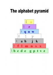 English worksheet: The alphabet pyramid