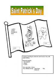 English Worksheet: Irish flag to celebrate Saint Patricks Day