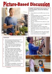 English Worksheet: Picture-Based Discussion (36): Housework