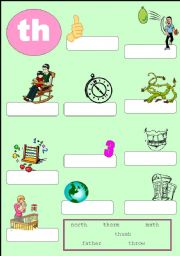 English Worksheet: Phonics 5 - th