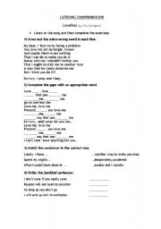 English worksheet: Love Fool - The Cardigans