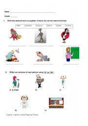 English worksheet: Occupations