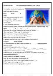 English Worksheet: Mini Video:Shift 2009 The importance of technology in Globalization