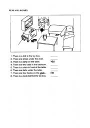 English Worksheet: Look, read and write