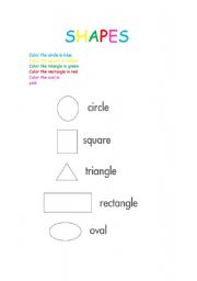 English worksheet: Shapes