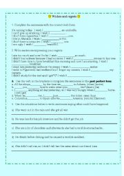 English Worksheet: Wishes and Regrets