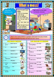 English Worksheet: What a mess! Present Perfect