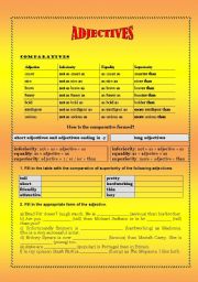 English Worksheet: Adjective Degrees