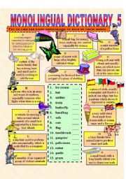 MONOLINGUAL DICTIONARY 5 (3-page wks)