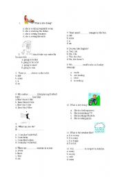 English worksheet: present contnuous Vs present simple tense