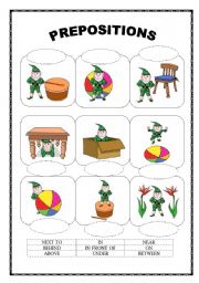 English Worksheet: PREPOSITIONS